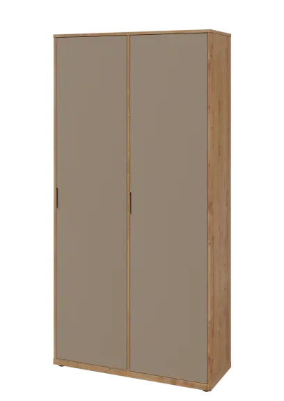 KSR6-81 P skříň šatní, 2x výsuvné ramínko, 2053x1022x400 mm, provedení pravé, dub lite/latte